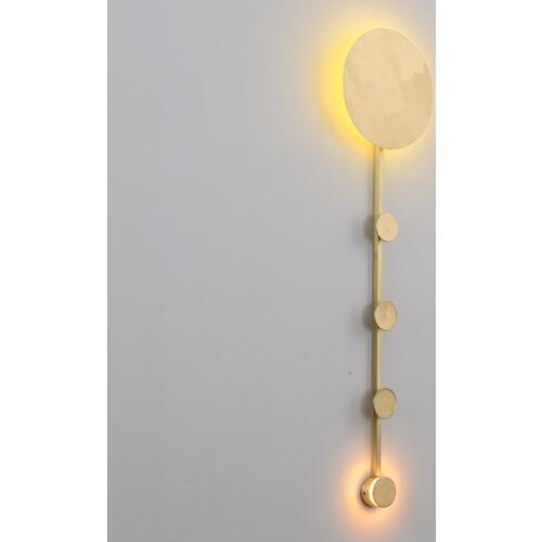 Nordic simple and simple copper wall lamp model room living room wall decoration lamp creative personality bedroom bedside lamp