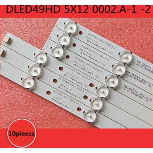 New 10pcs/set LED backlight strip for DLED49HD 5X12 0002.A-1 DLED49HD 5X12 0002.A-2