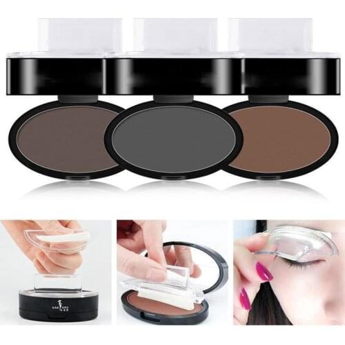 New 2021 Natural Eyebrow Stamp Waterproof Eyebrow Powder Seal Quick Makeup Eye Brow Cosmetic Beauty Makeup Tool Tattoo Brow