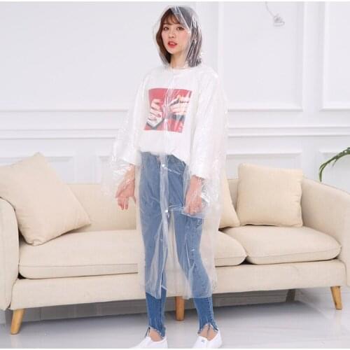 Outdoor travel adult disposable raincoat wholesale thickening disposable poncho for both men and women