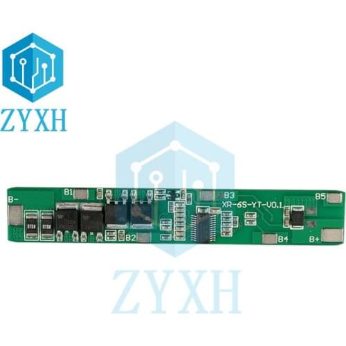 6S BMS 10A 5A 22.2V 18650 Li-ion Lithium Battery Charge Board Common Port Short Circuit Protection For Electric Toys