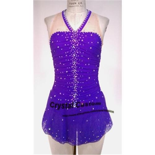 Ice Figure Skating Dress For Kids Fashion New Brand Figure Skating Dresses Crystal Custom DR3589