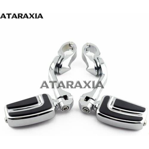 1-1/4" 32mm Highway Foot Pegs Foot Rest Mount Crash Engine Guard Footrest Pedal For Harley Touring Electra Road Glide Sportster