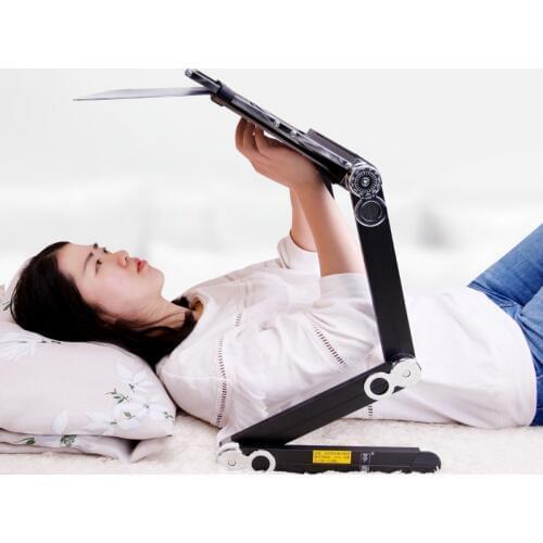 Notebook holder Lying and watching TV bed folding lift lazy table computer stand