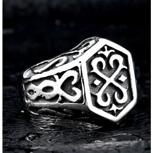 Drop Ship Size 7~13 Cool Gothic Ring 316L Stainless Steel Jewelry Fashion Polishing Punk Thor Ring