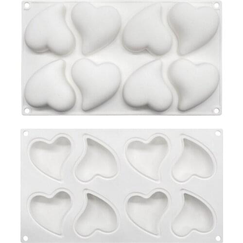 Romantic Heart Rose Silicone Chocolate Mould Cake Decorating Tools Cupcake Cookies Silicone Molds Muffin Pan Baking Gift