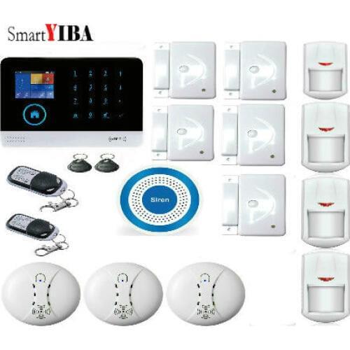SmartYIBA WIFI gsm alarm system Touch Keyboard IOS Android APP 433MHz Home Burglar Wifi/GSM/GPRS/SMS Alarm System