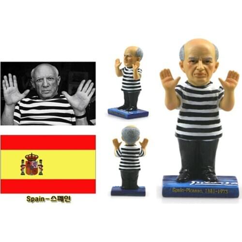 Hand-painted Picasso, Spain Creative Resin Crafts World Celebrity Statue Tourism Souvenir Gifts Collection Home Decortion