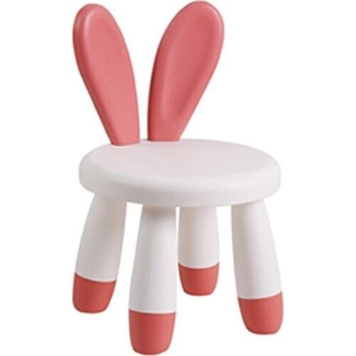 Household Kids Stool Rabbit Chair Backrest Chair Plastic Stool Kids Chair Kids Furniture Childrens Chairs