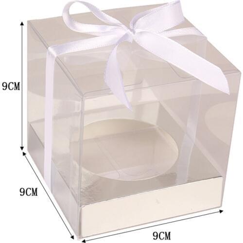 Pack of 12 Gift Favor DIY Cookies Packaging Boxes Puddings/Cheese/Transparent Cake Box/Banhalberd/Blister Box 9*9*9CM