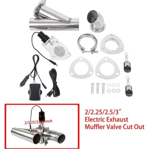 Samger 2/2.25/2.5/3inch Electric Exhaust Muffler Valve Car Cut Out Header Cutout Pipe Electric Valve Exhaust Tip Muffler Kit