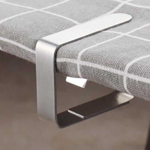 Stainless Steel Tablecloth Clip Fixer Fixture Square Cloth Clip Convenient Non-slip Windproof Table Cover Clamp for Outdoor