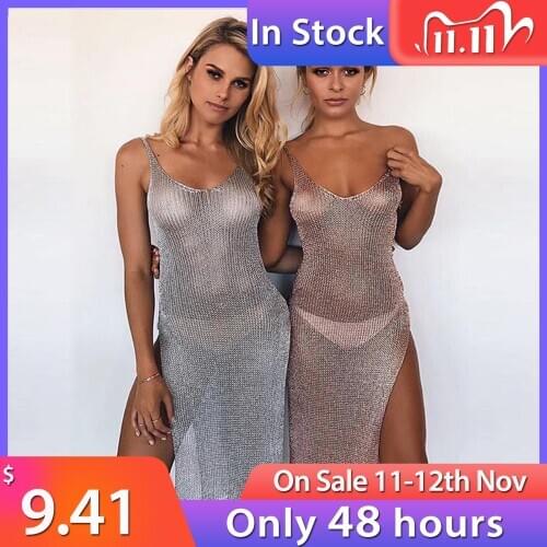 Women Beach Cover-up Swimsuit Covers Up Bathing Suit Summer Beach Wear Knitting Swimwear Mesh Beach Dress Tunic Robe Sexy Bikin
