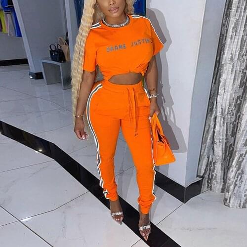 2 Pieces Pant Sets Women Solid Blouse & Pencil Pants Skinny Fashion High Street Wear Outfits Matching Sets 2021 New Arrivals Hot