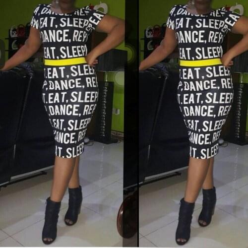 2017 New Summer Dress Sexy Fashion Ladies Bodycon Dresses African Print Two Piece Set Women Dress CLothing