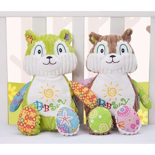Oon Animal Squirrel Appease Doll Plush Toy Baby Companion Doll With BB Device Suitable Baby Appease Doll Toys