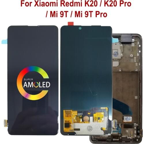 LCD + Frame For Xiaomi Redmi K20 lcd K20 Pro Display Mi9T Mi 9T pro LCD Screen Touch Digitizer Assembly redmi k20pro LCDs
