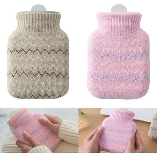 16CM Portable Winter Warm Hot Water Bottle Silicone Hot Water Bag Pain Relief Warm Water Bag reusable Hand Warmer gift for girl