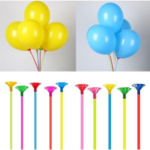 20pcs/lot 28CM Balloon Holder Sticks with Cups Foil Balloon Accessories PVC Rods Balloon Sticks Holder Party Supplies Decoration