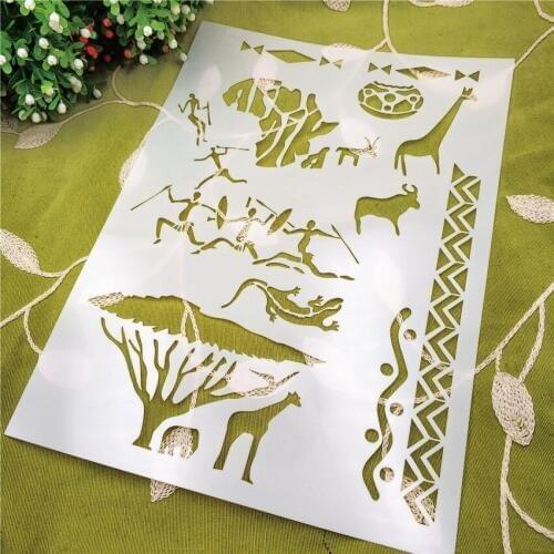 21*29.5cm virgin forest scrapbook stencils spray plastic mold shield DIY cake hollow Embellishment printing lace ruler Easter