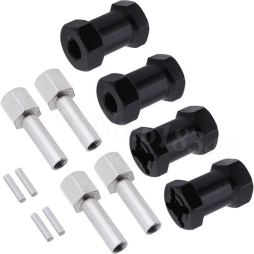4pcs/Set Aluminum HEX 12mm longer combiner climbing simulation Car 20mm coupler AL For TAMIYA CC01 AXIAL SCX10 Upgrade Parts