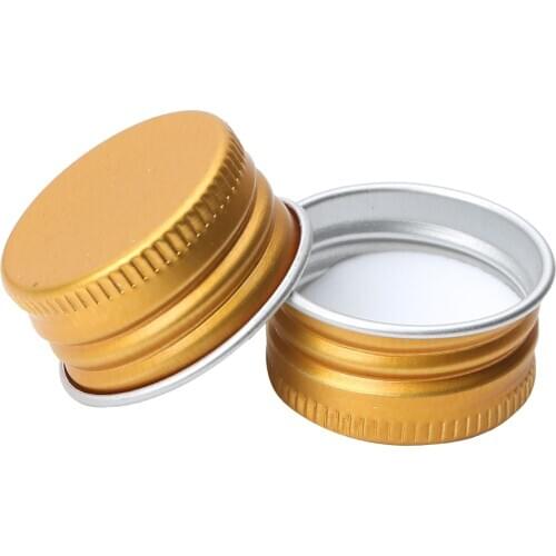 50 Threaded Screw Sealing Cover Lids Small Mason Jar Glass Bottle Caps DIY Party Decoration Aluminium Covers for Candy Gift Pots