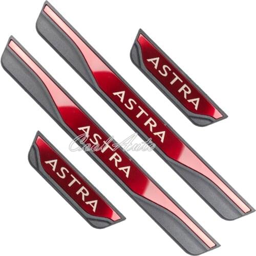 For Vauxhall Opel Astra H J K Accessory 2021 2020-2010 Stainless Car Door Sill Kick Scuff Plate Protector Trim Cover Pedal Guard