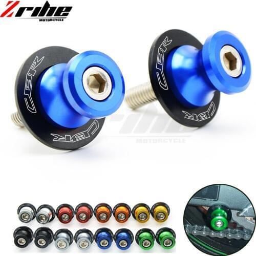 For Honda CBR 600 f4i f4 f3 f2 250 1100xx CNC Aluminum Accessories Swingarm Spools Slider 8mm Swing arm Stand Screws 10mm