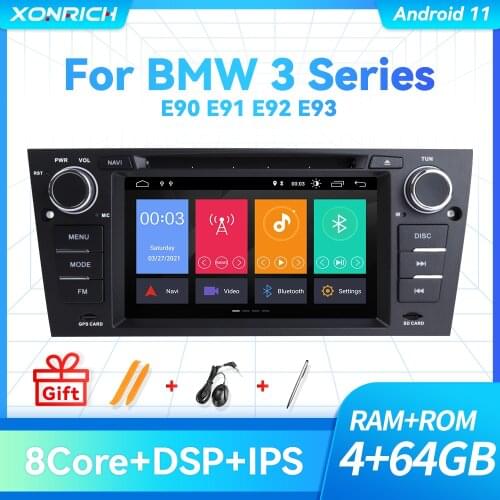 IPS DSP 1 Din Android 10 Car Radio Multimedia Player For BMW E90/E91/E92/E93 Navigation GPS Stereo DVD head Unit 8 Core 4+64GB