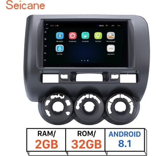 Higher version RAM 2GB+ROM 32GB Android 8.1 Car Radio Head Unit Player For 2002 2003-2008 HONDA Jazz(Manual AC,Right Hand Drive)