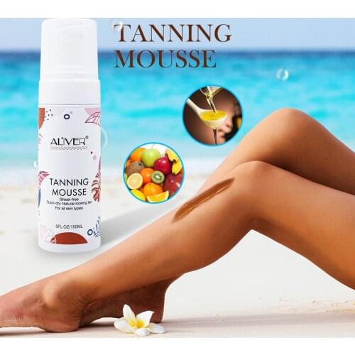 150ml Self Tanner Bronze Tanning Mousse Shaping Healthy Wheat Skin Self Tanner Natural Tan Mousse Long Lasting Bronze Tan Lotion