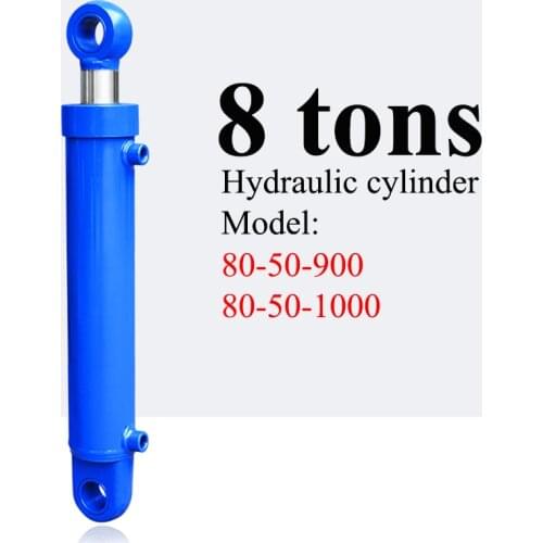 80X50X900-1000mm Travels Hydraulic Oil Cylinder Small Bidirectional Lifting Platform Accessories 8 Tonnage Hydraulic Ram 16MPA