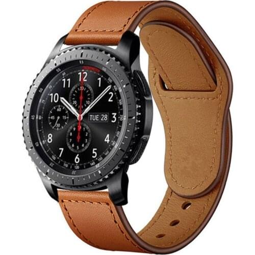 Gear S3 frontier Leather loop band for Samsung Galaxy Watch 46mm Huawei watch gt strap amazfit gtr 47mm bracelet watchband 22mm