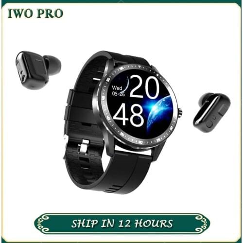 IWO X6 Smart Watch TWS Bluetooth Earphone 2In1 Heart Rate Blood Pressure Monitor Sport Smartwatch Fitness Clock for Android IOS