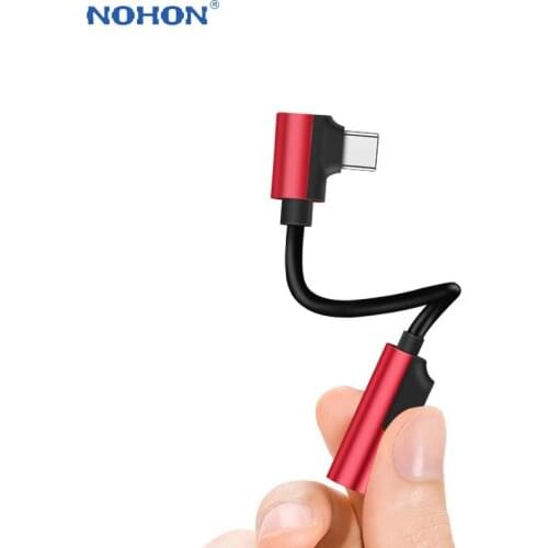 Nohon USB Type C to 3.5 Jack Earphone Cable Adapter For S8 S9 S10 Plus e Type-C 3.5mm AUX Changer Wire Connector