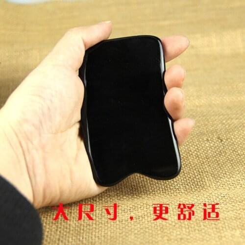 5A quality Natural black buffalo horn scraping plate body scraping massage facial legs and abdomen back detoxification beauty