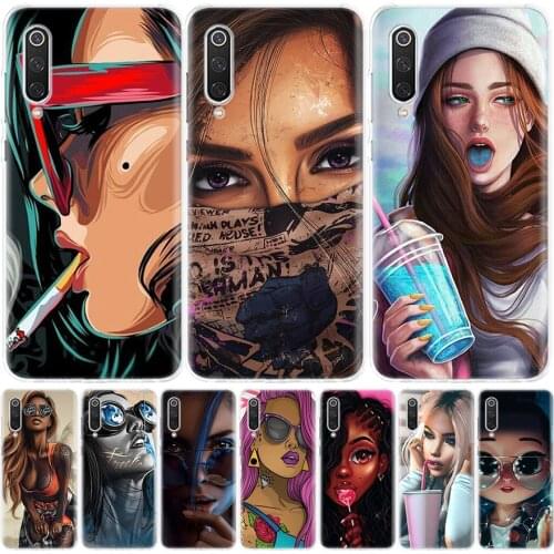 Fashion Beautiful Long-Haired Girl Phone Case for Xiaomi Note 10 Mi 11 9 8 CC9 5X 6X A1 A2 A3 9T 10T Lite Pro Poco F1 X3 NFC F3