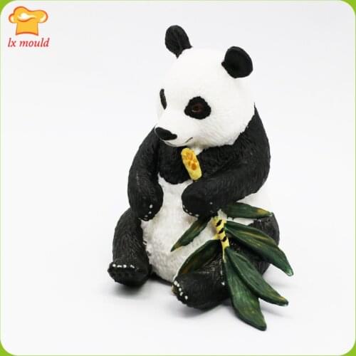 LXYY MOULD New Forest Animal Panda Silicone Mold Bamboo Candle Molds