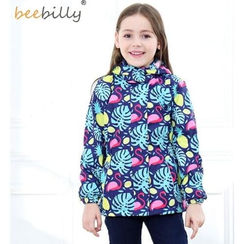 NEW Waterproof Windproof Children Outerwear Girls Jackets Children Kids Coat Warm Polar Fleece For 3-12T Winter Autumn Spring