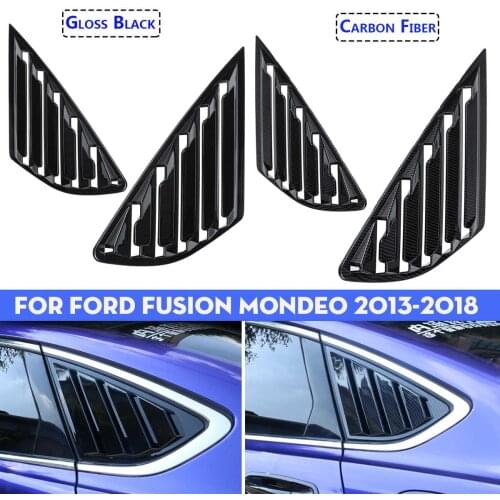 Pair Quarter Louver Cover Vents Rear Side Window Car Styling For Ford Fusion for Mondeo 2013 2014 2015 2016 2017 2018