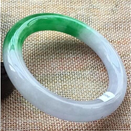 Certified Grade A Natural ice Lavender Jadeite JADE Bracelet Bangle (Certificate delivery)