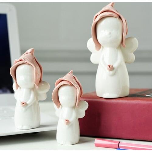 European-style Angel Sculpture Creative Hotel Home Desktop Decoration Accessories Porcelain Gift Modelling Figurines