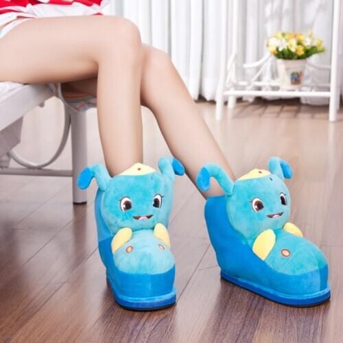 Flower Thousand Bone Candy Baby Caterpillar Cartoon Women Girls Slippers Women Home Warm Shoes Cosplay Slippers