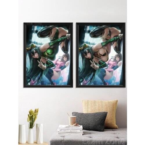 Tsuyu Asui Anime Sexy Nude Girl Cartoon My Hero Academia Art-Poster Living-Room Silk Prints Picture Wall Decoration Home Decor