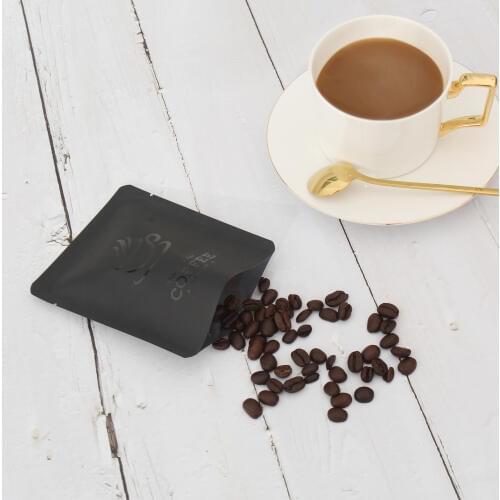 Vacuum Heat Sealing Coffee Storage Bag Various Colors Coffee Powder Package Bag Open Top Tear Notch Pouch With Coffee Cup Design