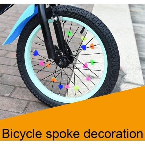 36PCS Bike Spokes Multi-Color Cycling Parts Kids Clip Love Heart Stars Ornament Bike Accessories Decoration Bead Spoke Beads