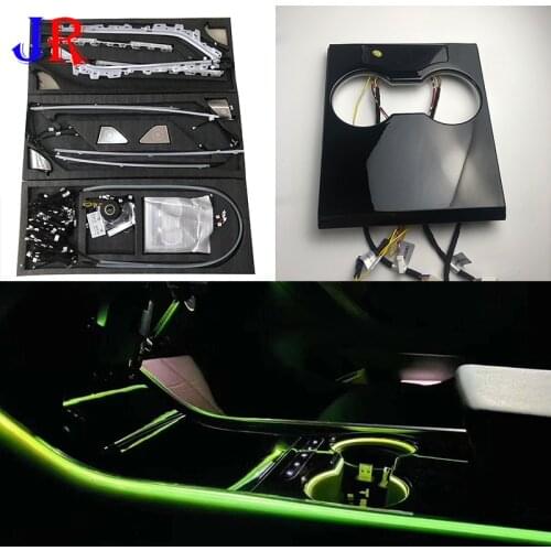 Ambient Light 64 colors Decorate inter lamp touch control Center pillar horn cover For Tesla Model3 model 3 2019 2020 inter car