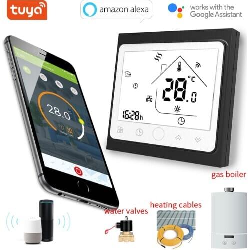 Wifi Temperature Controller Floor Heating Water/electricfloor Heating/gas-Boiler Water Works with Alexa google home SHOJZJ