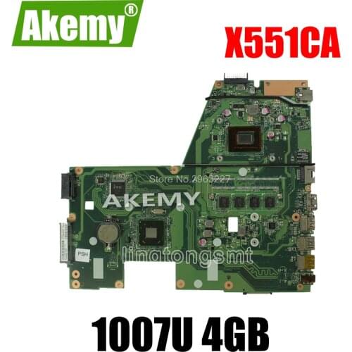 X551CA Motherboard REV2.2 1007U 4G Memory For Asus F551CA R512CA X551CAP Laptop motherboard X551CA Mainboard X551CA Motherboard