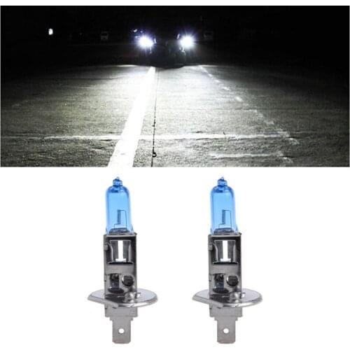 1 Pair Car Headlight H1 Lamp Super White Car Halogen Bulb 100W Fog Light DC 12V